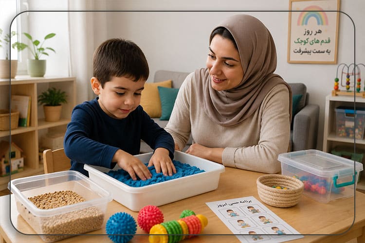 فعالیت های لمسی در رژیم حسی اوتیسم